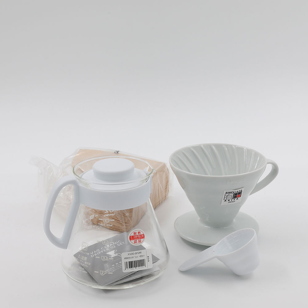 HARİO V60 SERAMİK DRİPPER 02 SET PORSELEN